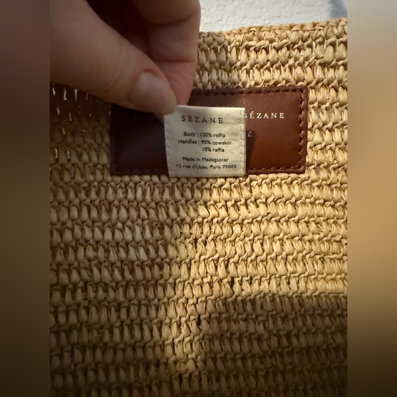 Like New - Sezane Gaby Woven Raffia Tote Bag - Picture 6 of 6